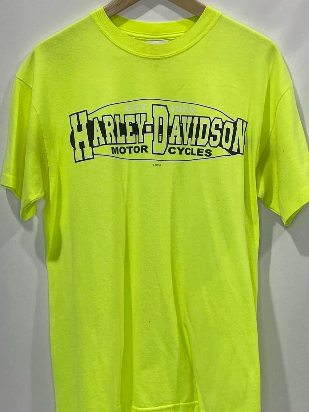 Harley-Davidson Neon Yellow Logo Short Sleeve Tee